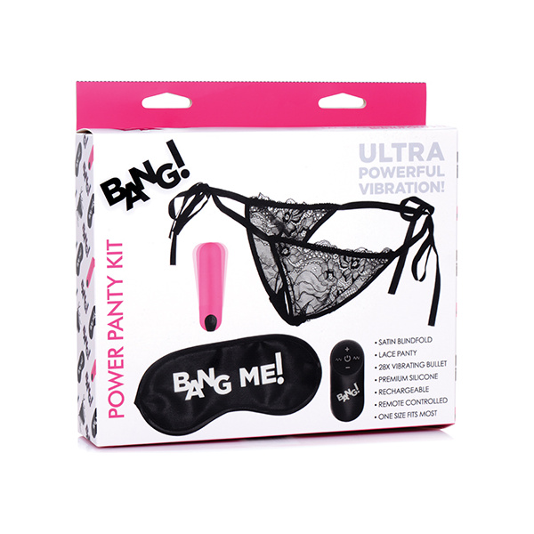 Bang! Power Panty & Blindfold Kit - Pink