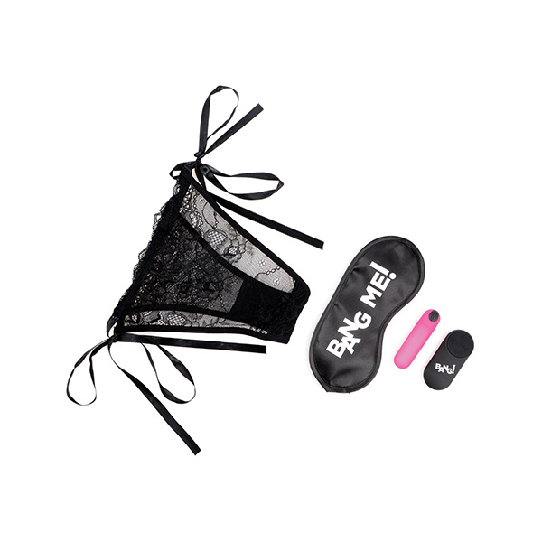 Bang! Power Panty & Blindfold Kit - Pink - Image 4