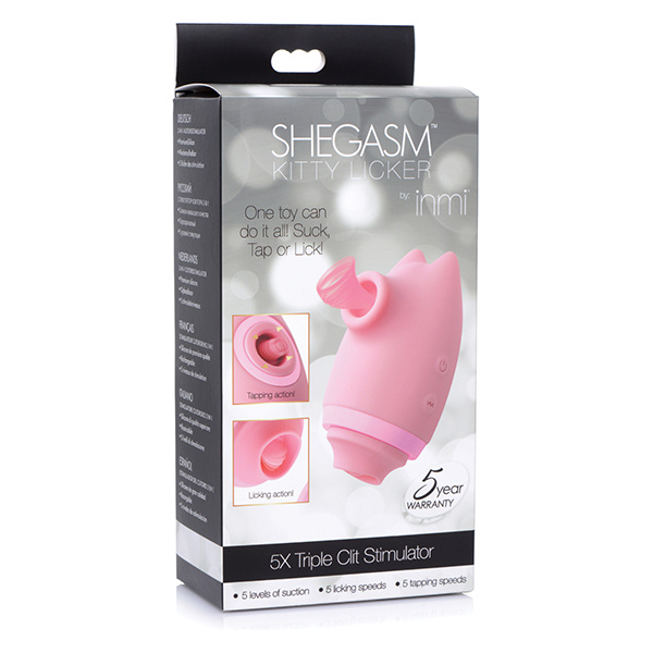 Inmi Shegasm Kitty Licker 5X Triple Clit Stimulator - Pink