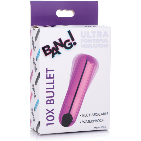 Bang! 10X Rechargeable Vibrating Metallic Bullet