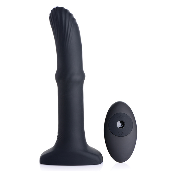 ThunderPlugs Sliding Shaft Silicone Vibrator w-Remote - Black - Image 2