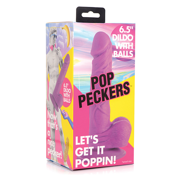 Pop Peckers 6.5" Dildo W/balls