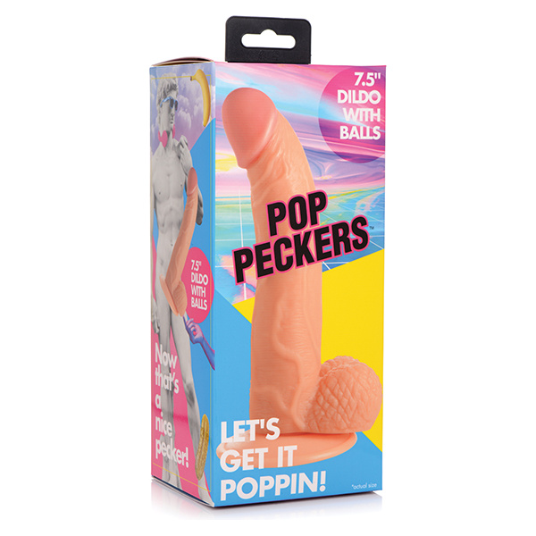 Pop Peckers 7.5" Dildo W/balls