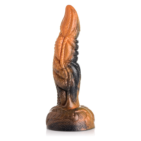 Creature Cocks Ravager Rippled Tentacle Silicone Dildo  - Orange-Black - Image 5
