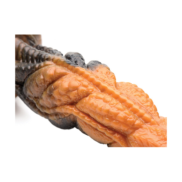 Creature Cocks Ravager Rippled Tentacle Silicone Dildo  - Orange-Black - Image 3