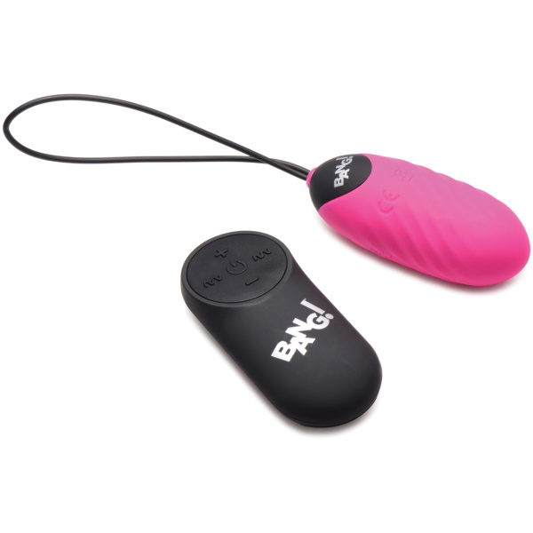 Bang! 28X Swirl Silicone Egg w-Remote Control - Pink - Image 2