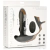 ThunderPlugs 10X Thrusting Silicone Vibrator w-Cock & Ball Strap & Remote - Black
