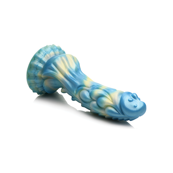 Creature Cocks Sea Stallion Vibrating Dildo w- Remote - Blue-Yellow - Image 4