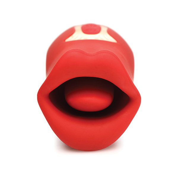 Shegasm Lickgasm Kiss + Tell Silicone Kissing & Vibrating Clitoral Stimulator - Red - Image 5