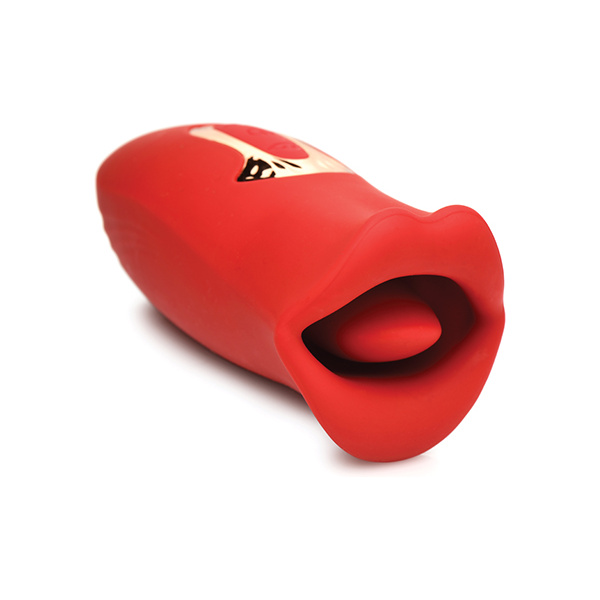 Shegasm Lickgasm Kiss + Tell Silicone Kissing & Vibrating Clitoral Stimulator - Red - Image 4