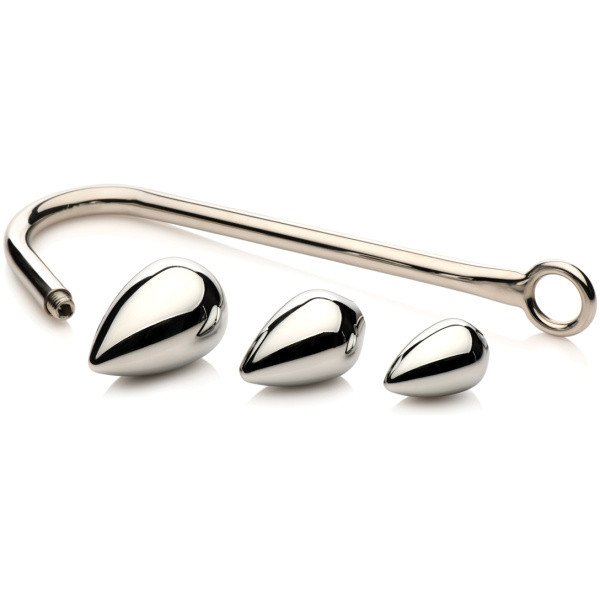 Master Series Anal Hook Trainer w-3 Plugs - Silver - Image 5