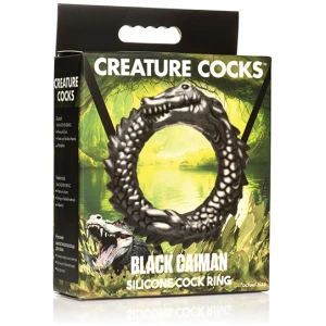 Creature Cocks Caiman Silicone Cock Ring - Black
