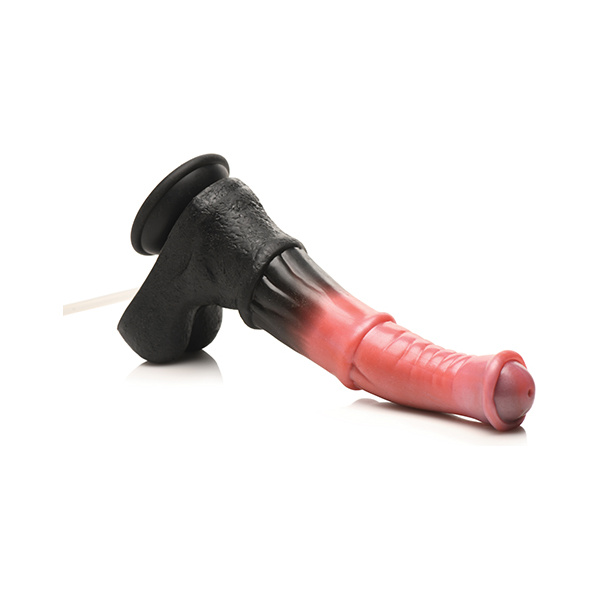 Creature Cocks Centaur Explosion Squirting Silicone Dildo - Black-Peach - Image 3