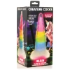 Creature Cocks Uni Glow in the Dark Silicone Dildo - Rainbow