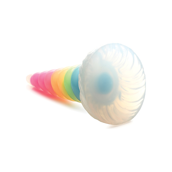 Creature Cocks Uni Glow in the Dark Silicone Dildo - Rainbow - Image 5