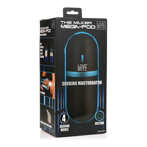 The Milker Mega-Pod Sucking Masturbator - Black-Clear