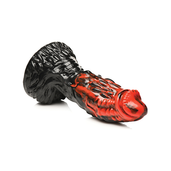 Creature Cocks Vulcan Silicone Dildo - Black-Red - Image 2