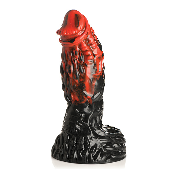 Creature Cocks Vulcan Silicone Dildo - Black-Red - Image 5