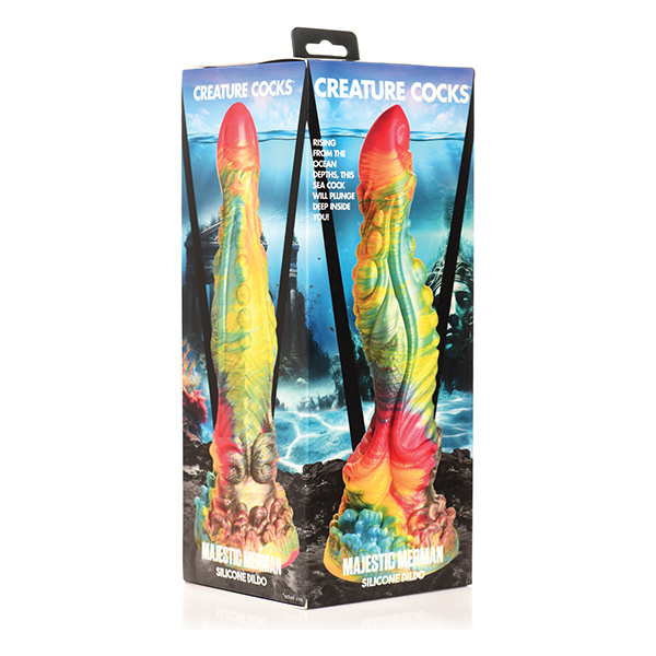 Creature Cocks Majestic Merman Silicone Dildo - Multi Color - Image 3