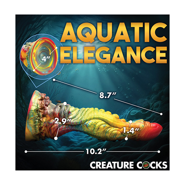 Creature Cocks Majestic Merman Silicone Dildo - Multi Color - Image 2