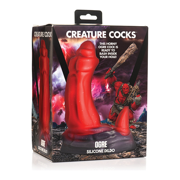 Creature Cocks Ogre Silicone Dildo - Red