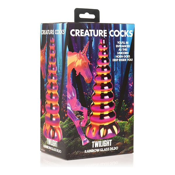 Creature Cocks Twilight Rainbow Glass Dildo