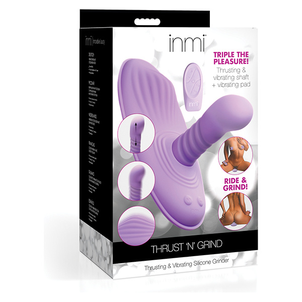 Inmi Thrust N' Grind Thrusting & Vibrating Silicone Grinder - Purple