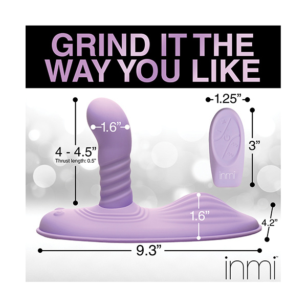 Inmi Thrust N' Grind Thrusting & Vibrating Silicone Grinder - Purple - Image 5