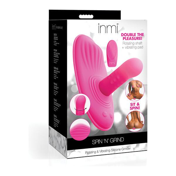 Inmi Spin N' Grind Rotating & Vibrating Silicone Grinder - Pink