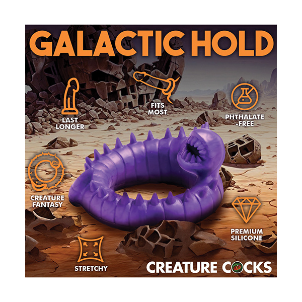 Creature Cocks Slitherine Silicone Cock Ring - Purple - Image 4