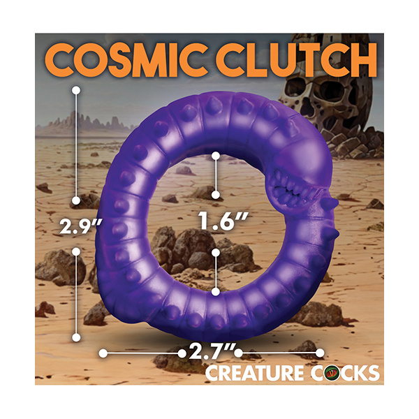 Creature Cocks Slitherine Silicone Cock Ring - Purple - Image 5