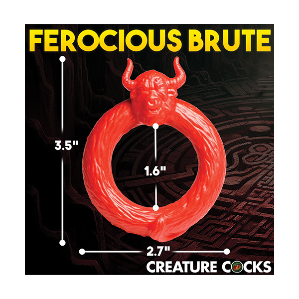 Creature Cocks Beast Mode Silicone Cock Ring - Red - Image 3