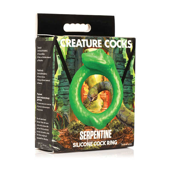 Creature Cocks Serpentine Silicone Cock Ring - Green