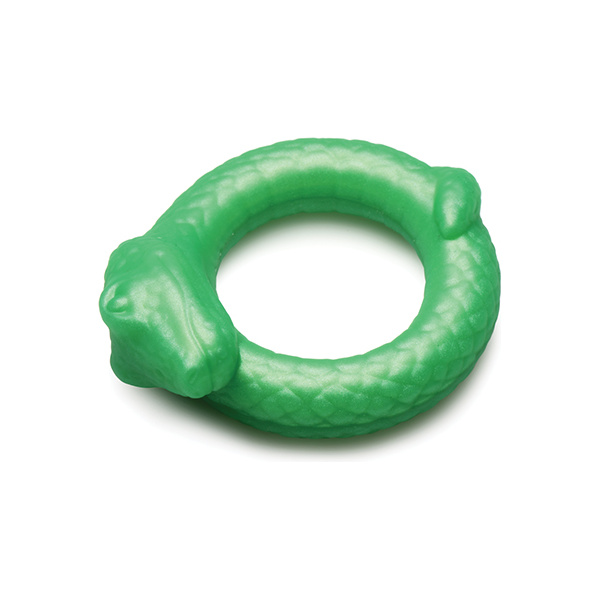 Creature Cocks Serpentine Silicone Cock Ring - Green - Image 3