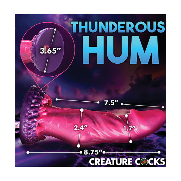 Creature Cocks Xenox Vibrating Silicone Dildo w-Remote - Pink-Purple - Image 5