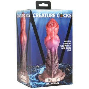 Creature Cocks Deep Diver Silicone Dildo - Multi Color