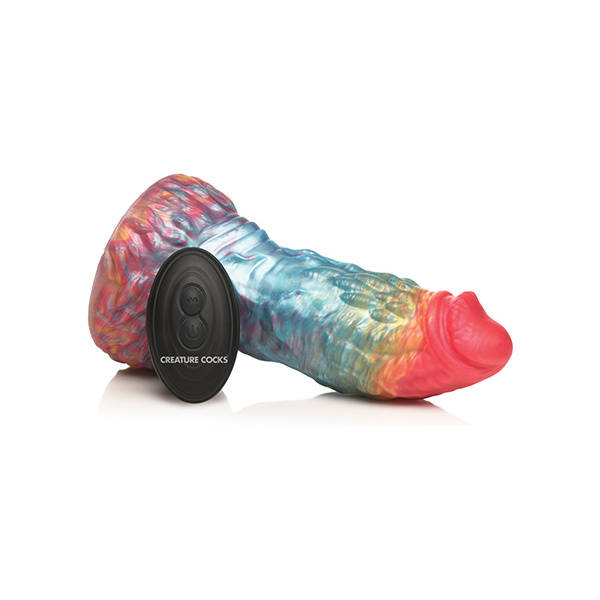 Creature Cocks Rainbow Phoenix Vibrating Dildo w-Remote Control - Rainbow - Image 3