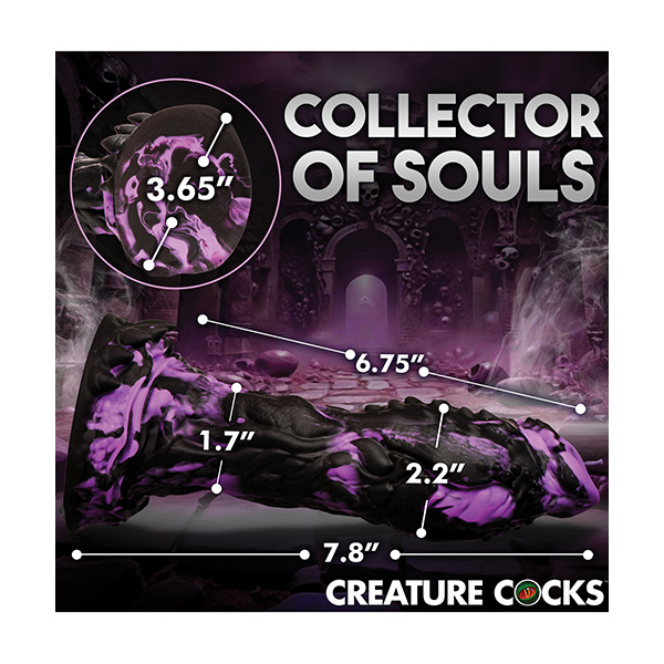 Creature Cocks Grim Silicone Dildo - Black-Purple - Image 4