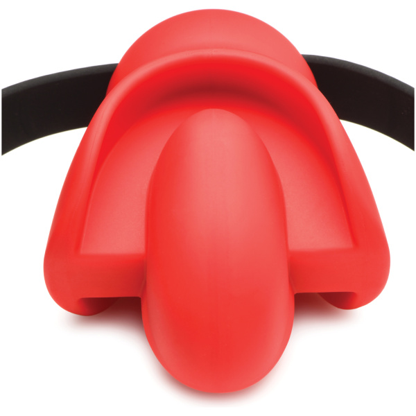 Master Series Gag Order Extreme Silicone Ball Gag - Red-Black - Image 4