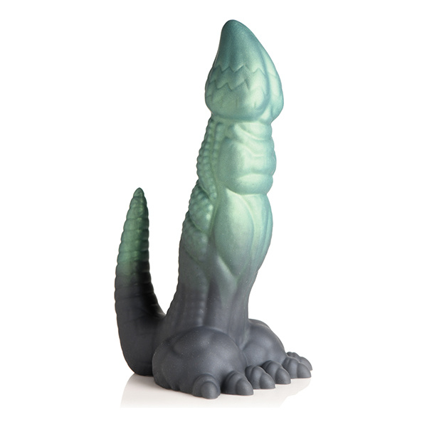 Creature Cocks Dickosaur Dinosaur Silicone Dildo  - Black-Teal - Image 3