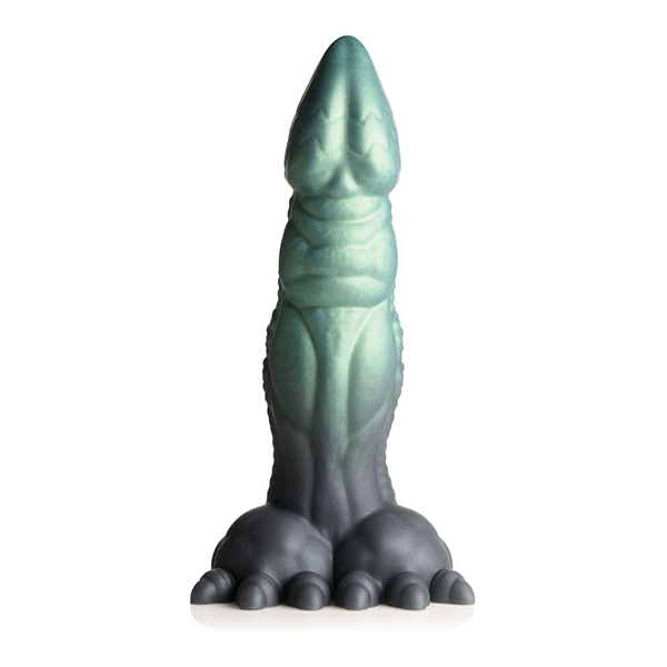 Creature Cocks Dickosaur Dinosaur Silicone Dildo  - Black-Teal - Image 4