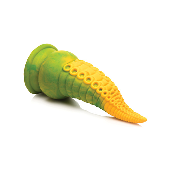 Creature Cocks Monstropus 2.0 Vibrating Tentacle Silicone Dildo - Yellow-Green - Image 4