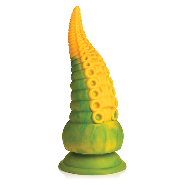 Creature Cocks Monstropus 2.0 Vibrating Tentacle Silicone Dildo - Yellow-Green - Image 5