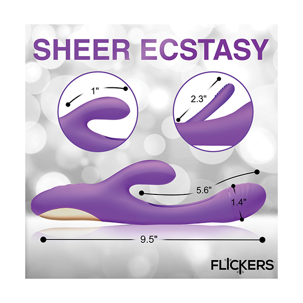 Inmi Tri-Flick Flicking Rabbit Vibrator - Purple - Image 5