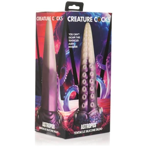 Creature Cocks Astropus Tentacle Silicone Dildo - Purple-White