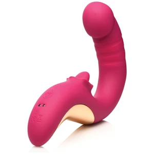 Lickgasm Tease & Please Thrusting & Licking Vibrator - Pink