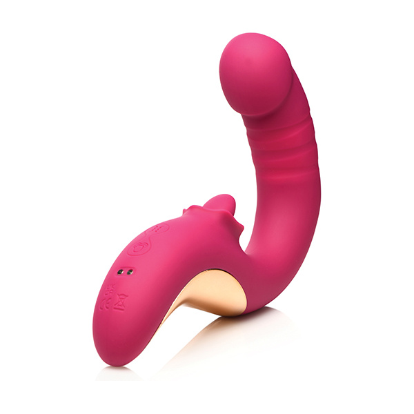 Lickgasm Tease & Please Thrusting & Licking Vibrator - Pink