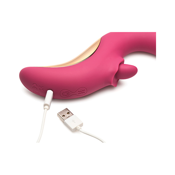 Lickgasm Tease & Please Thrusting & Licking Vibrator - Pink - Image 5