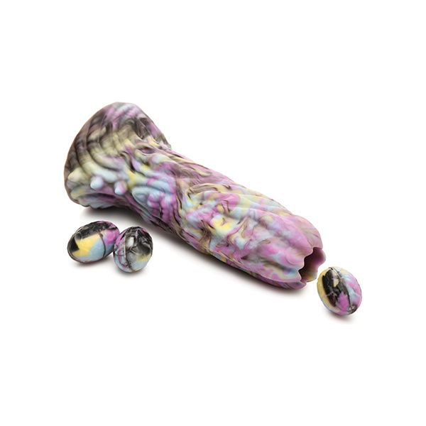 Creature Cocks Dragon Spawn Dragon Ovipositor Silicone Dildo w-Eggs - Multi Color - Image 5