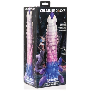 Creature Cocks Tenta-Queen Ovipositor Silicone Dildo w-Eggs - Multi Color
